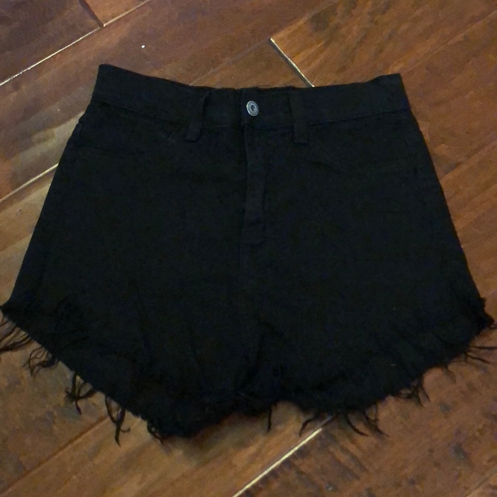 Black High Waist GJG Denim Shorts Size L